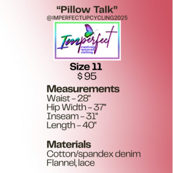 Upcycled jeans with flannel - Picture 2 of 2